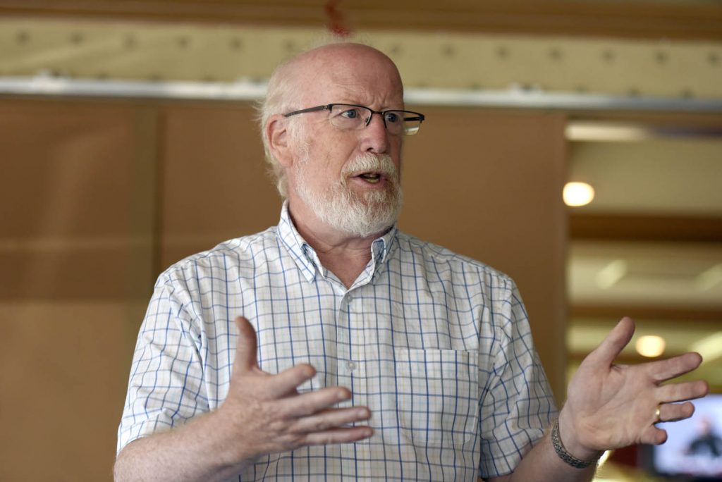 MP Richard Cannings spoke to Osoyoos Rotarians Thursday on issues ranging from the proposed national park, to interprovincial trade in wine, to softwood lumber and upcoming changes to laws on marijuana. (Richard McGuire photo)