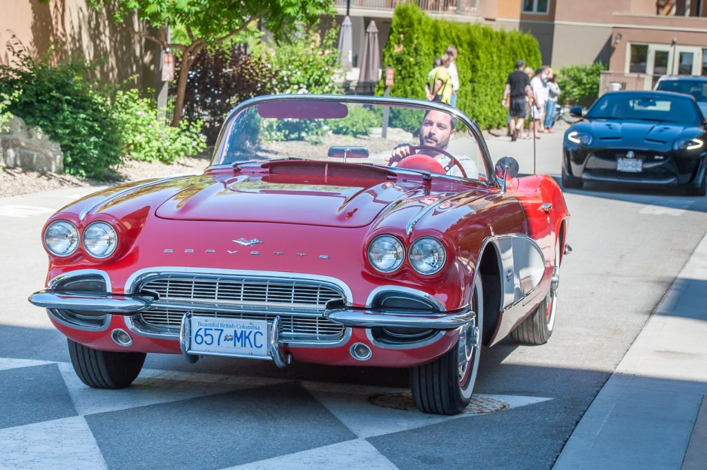 This Corvette was just one of the classic sports cars setting out from Spirit Ridge on Saturday during the Area 27 Rally. (Richard McGuire photo)