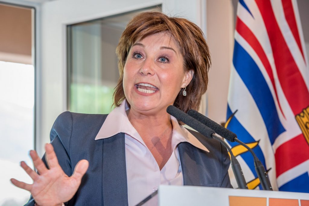 B.C. Premier Christy Clark spoke last Thursday at a lunch organized by the South Okanagan Chamber of Commerce at the Silver Sage Winery. (Richard McGuire photo)