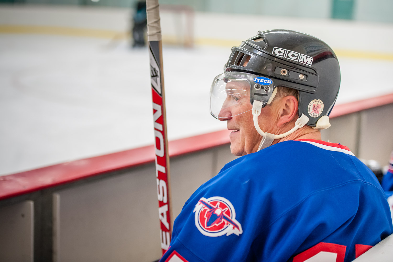 Harold Cox takes a rest and watches the action from the bench. (Richard McGuire photo)