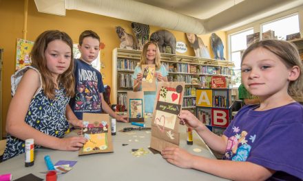 Children make Father’s Day cards at library’s Crafternoon