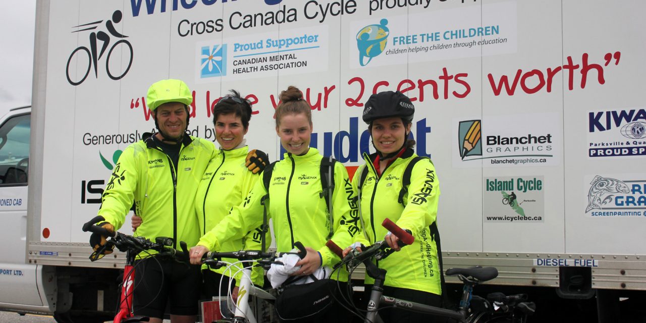 CYCLING FAMILY MAKES QUICK STOP IN OSOYOOS AS PART OF THEIR CROSS-COUNTRY JOURNEY