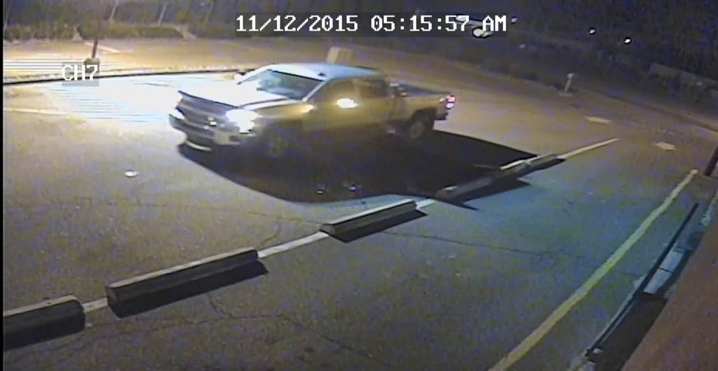 Video surveillance shows a pick-up truck arriving at Osoyoos Dairy Queen at 5:15 a.m.