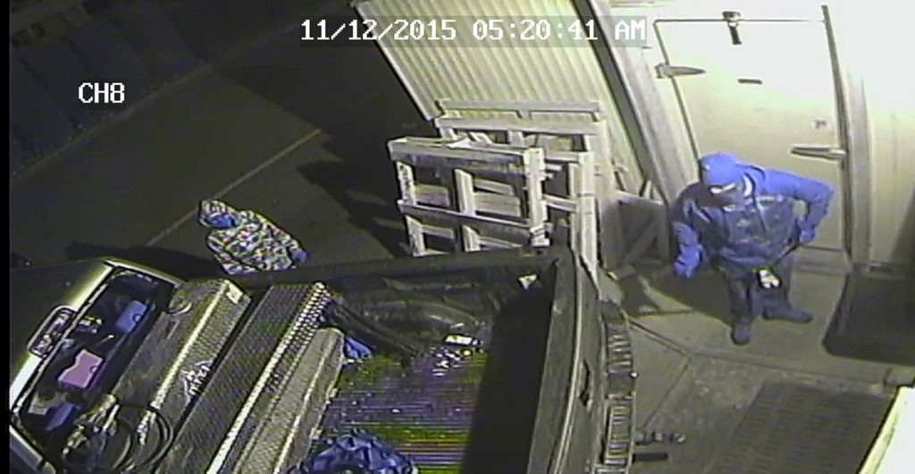 The suspect appears to have removed the lock.