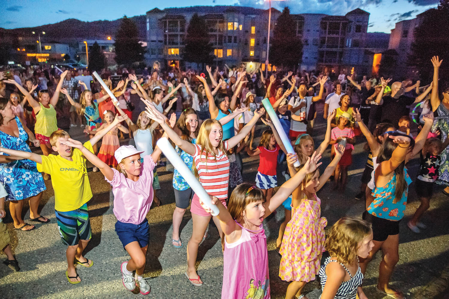 Last year’s street dances were a big hit with many kids of all ages and their families. Many of the songs involve special audience participation and for some there are prizes donated by local businesses. (Richard McGuire file photo)