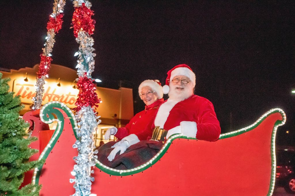 Santa and Mrs. Claus were the highlights of December's Christmas Lite-Up parade. Mike and Margaret de Salaberry were back after coming out of retirement to do several Christmas events. (Richard McGuire file photo)