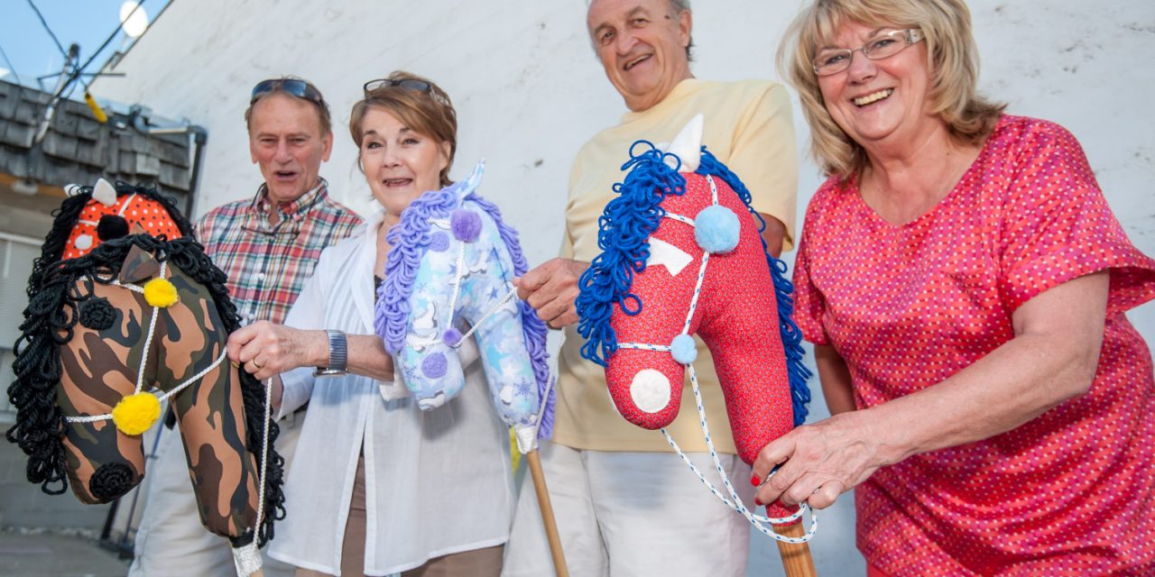 Derby Night allows guests to bet on wooden horses