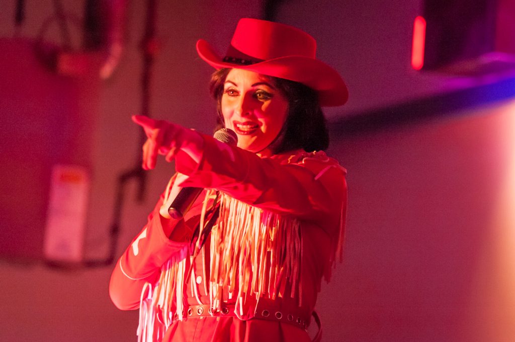 Bonnie Kilroe brought back country singer Patsy Cline during her performance of Divas at the Legion on Saturday night. She also played Cline when she came to the Legion in October. Both events were wildly popular and sold out. (Richard McGuire photo)