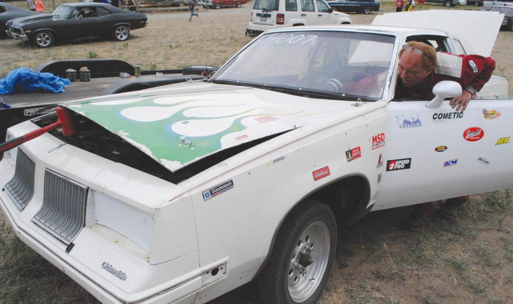 Chip Sabyan spends time working on his Grand Prix between races.  (Dale Cory photo)