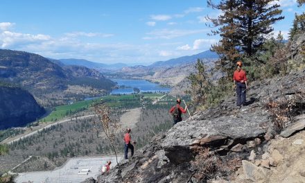 Crews continue mopping up fire near Oliver