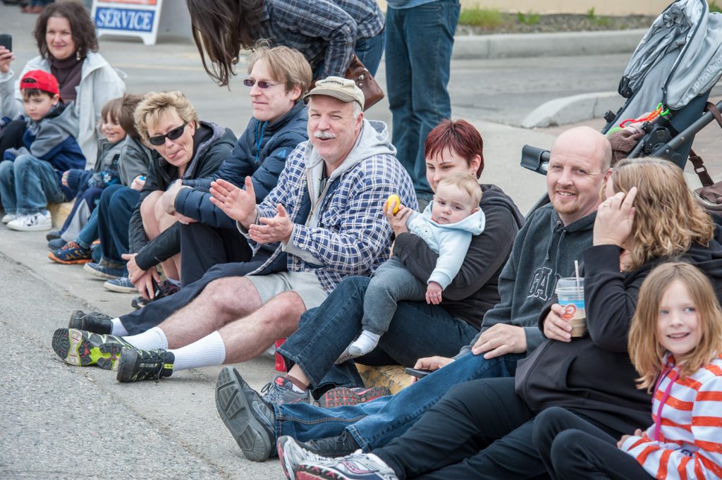 Although this year's Easter parade was smaller than in previous years, many local residents lined Main Street to watch the parade. (Richard McGuire photo)