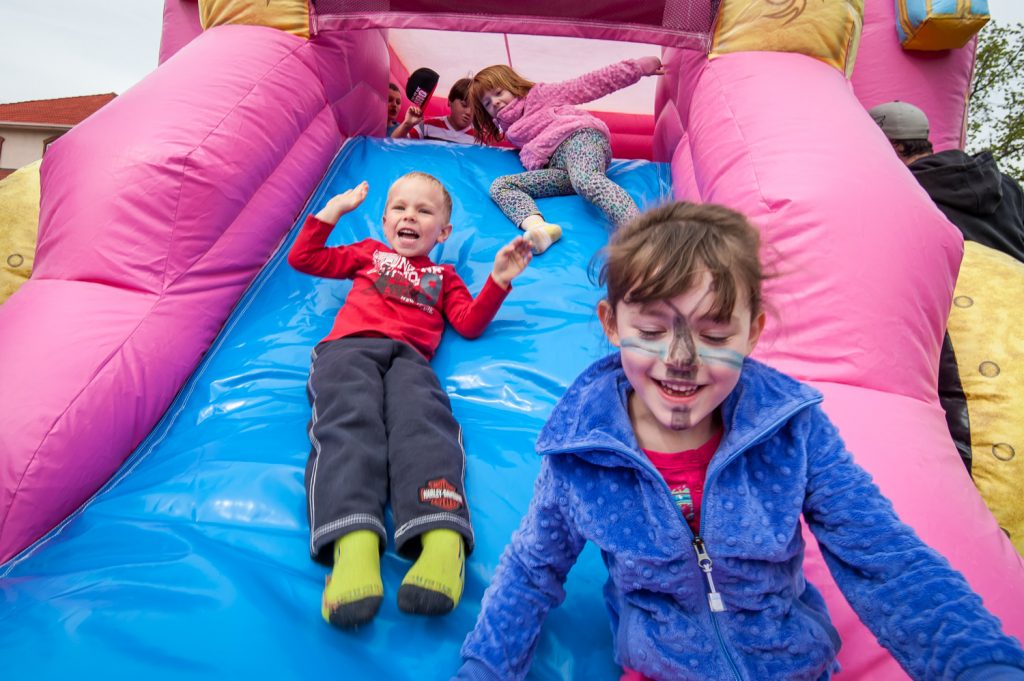 The bouncy castle was a big hit with young children. Many of them went down the slide dozens of times. (Richard McGuire photo)
