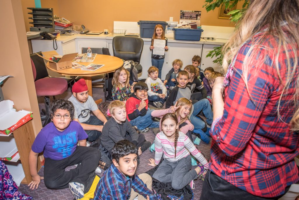 Students from Heather Langley’s Grade 3 class at Osoyoos Elementary School visited the Osoyoos Times last week, where staff told them about what goes into making a newspaper. The budding young journalists asked staff about how a paper is put together, the printing process and how photos get into the paper. They also asked about deadlines, the hours of work and how to get a job at the paper. They wanted to know about news gathering and what happens if there is no news that week. We expect some of those kids to be journalists of tomorrow. (Richard McGuire photo)