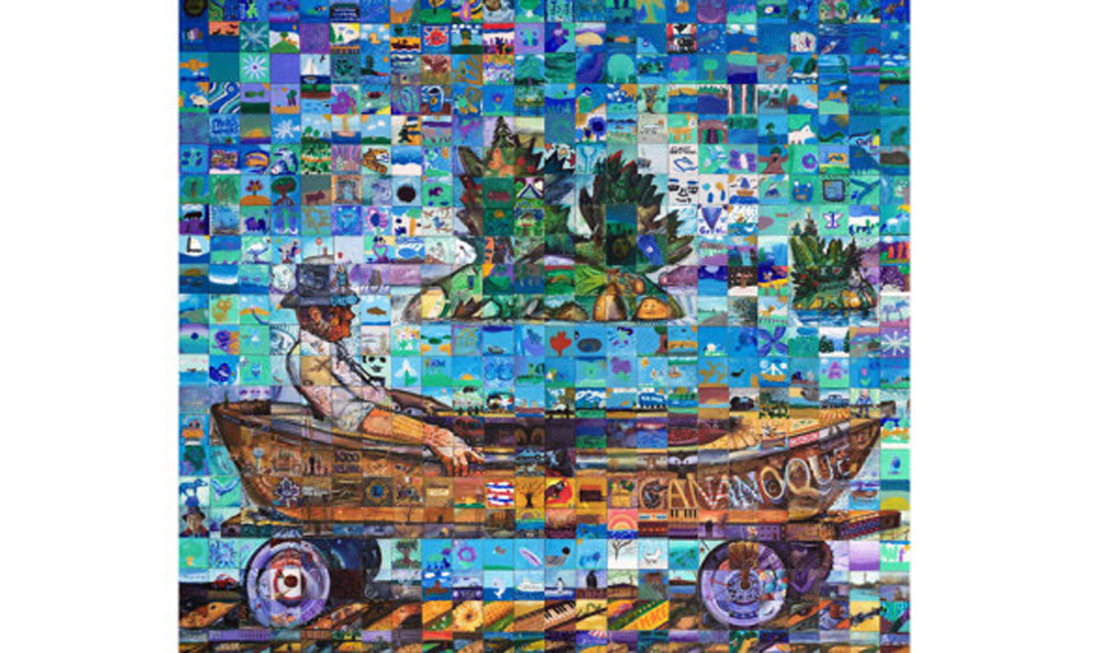 Town planning Canada 150 mosaic mural