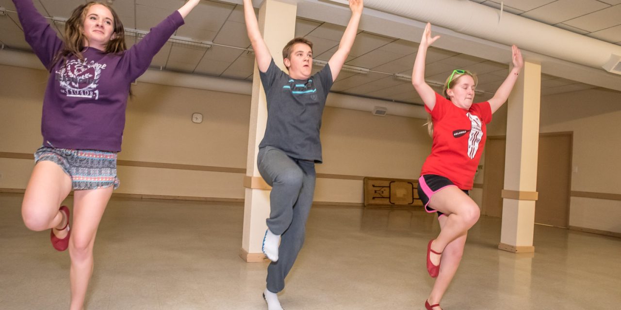 Dancers rehearsing for Harvesting Diversity