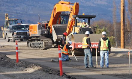 PAVING WORK ON NEW PASSING LANES NEARING COMPLETION
