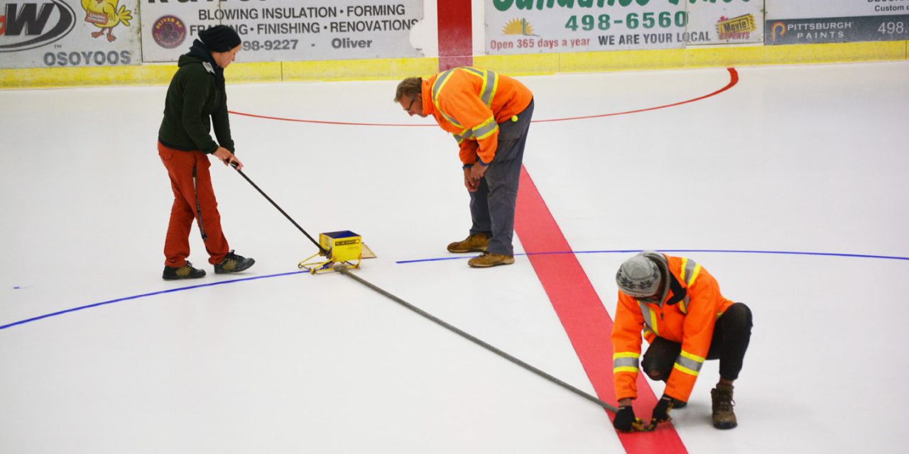Oliver arena ice gets fresh coat of paint