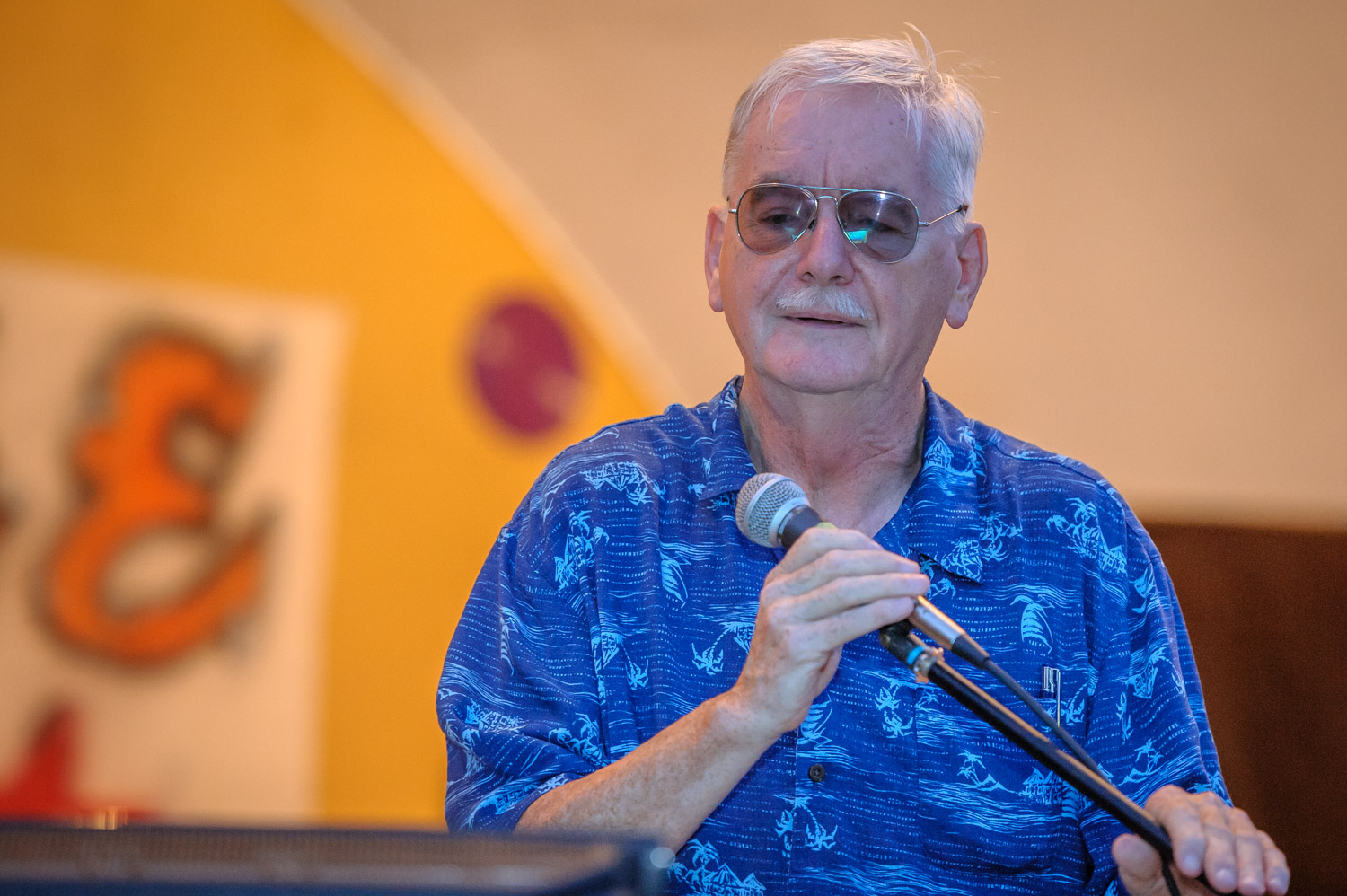 Tom Lavine of Osoyoos made it to the final round with his old-style crooning. He didn't finish in the top three, but he was chosen as audience favourite. (Richard McGuire photo)