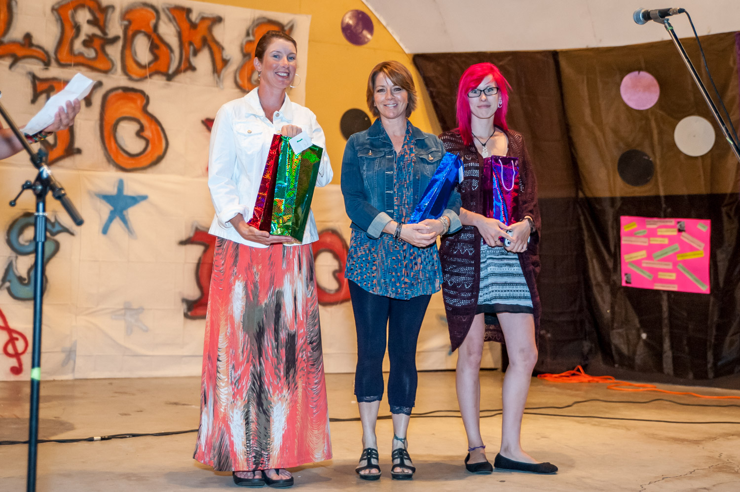 Dawn MacRae (left) of Oliver was chosen the winner of Osoyoos Idol. She edged out two-time defending champion Sue Gerrard (centre). Sarah Duperron took third. (Richard McGuire photo)