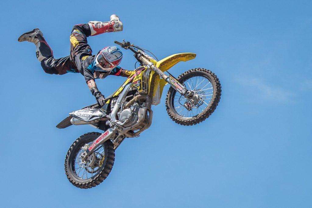 There were several demonstrations of extreme motorcycle stunts with riders leaping high into the air and landing safely at Cactus Jalopies. At one point, organizer J.F. Launier poured water onto the track and a truck spun its tires to kick up clouds of smoke for the motorcyclists to jump through. Saturday was the main day, but there was also a wine tour on Friday and drag racing Sunday. (Richard McGuire photo)
