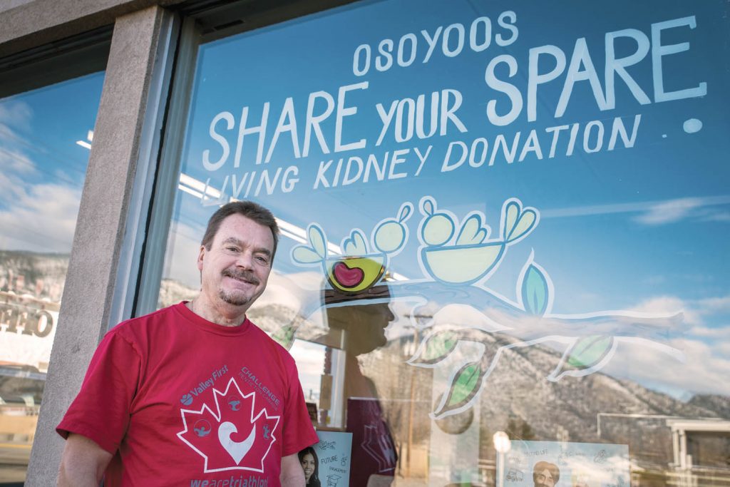 Brian Rawlings got ready to donate one of his kidneys to help an Osoyoos woman, Julie Wolter, who needed to replace one that was transplanted 36 years ago. The successful transplant took place in March, a day before World Kidney Day. (Richard McGuire photo)