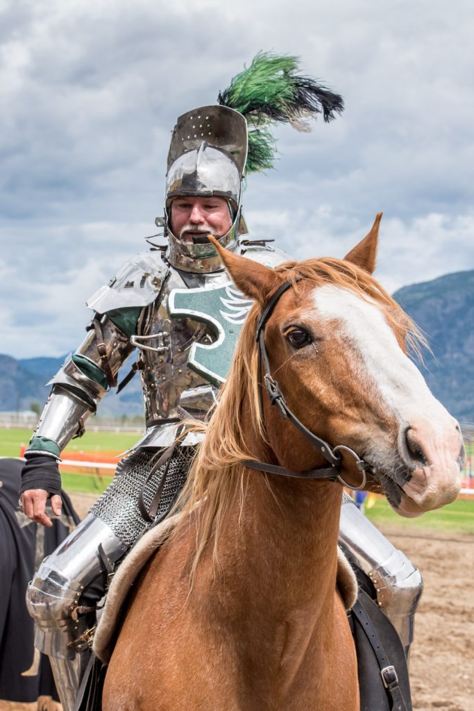 Ripper Moore, from Oregon, was the champion at noon jousts on Saturday and Sunday. (Richard McGuire photo)