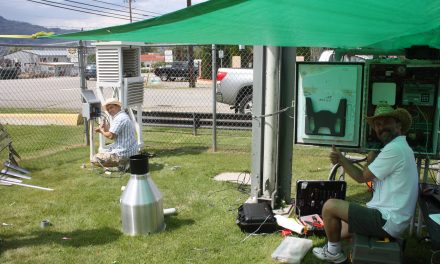 ENVIRONMENT CANADA STAFF COMPLETELY UPGRADE EQUIPMENT AT WEATHER STATION