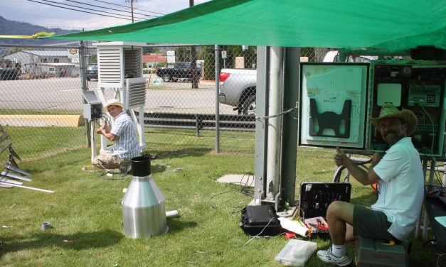 ENVIRONMENT CANADA STAFF COMPLETELY UPGRADE EQUIPMENT AT WEATHER STATION