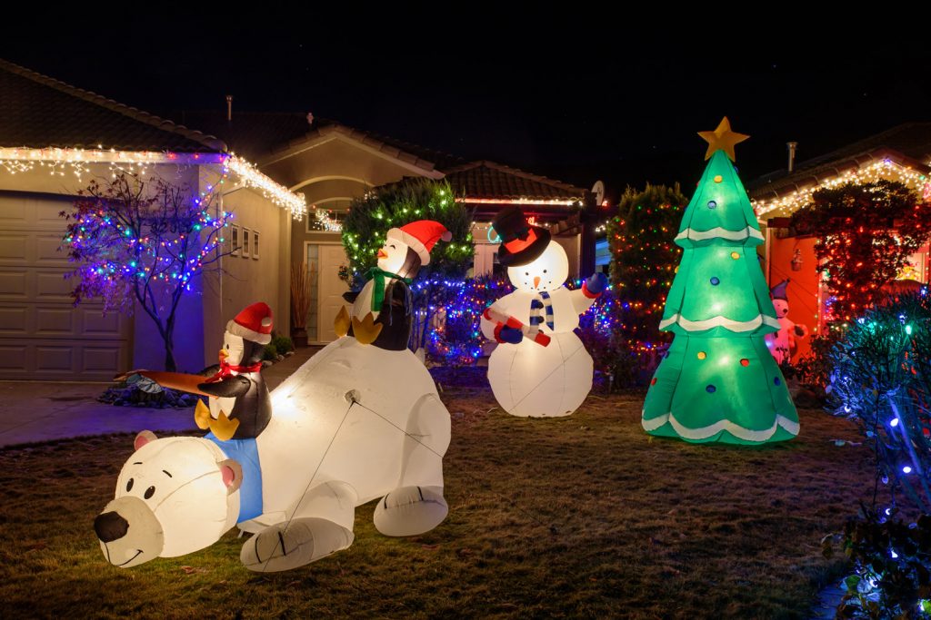 As in previous years, the Jim Liebel house on the East Bench at 25th Street and 52nd Avenue has the most extensive display of lights and decorations. (Richard McGuire photo)