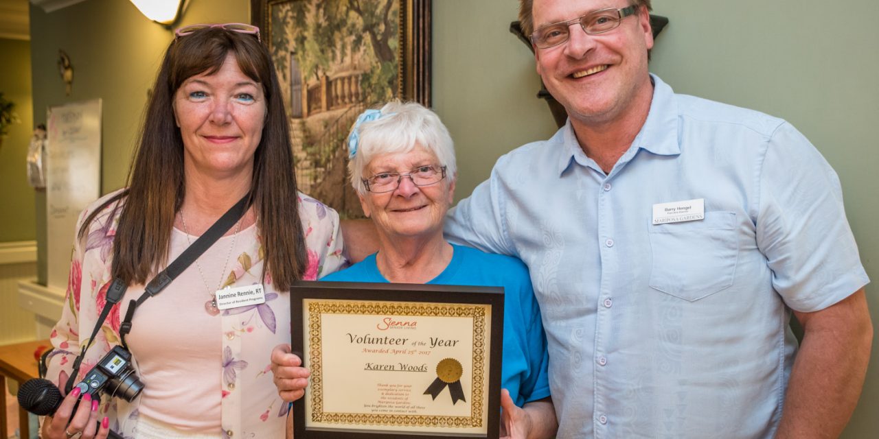 Mariposa Gardens honours Karen Woods as Volunteer of the Year