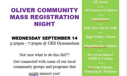 Oliver Community Mass Registration Night Sept. 14