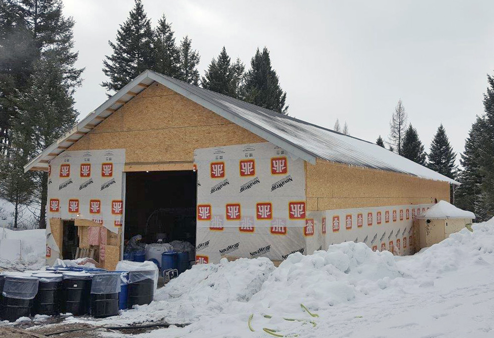 RCMP took control of a suspected illegal methamphetamine lab between Bridesville and Rock Creek last week. The property was the subject of a search warrant executed by the RCMP last Wednesday in which drugs and weapons were seized and two men were arrested. Interior Health is concerned about potential risks to nearby water supplies due to dumping of dangerous chemicals. (RCMP Photo)