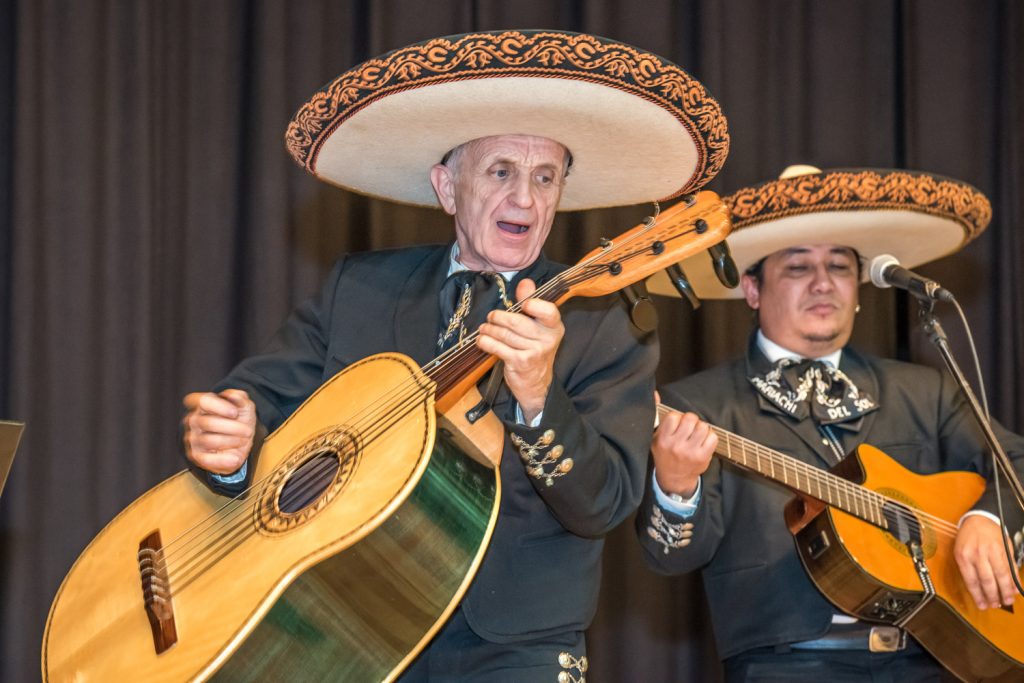 Mariachi del Sol, which, bills itself as Canada's best mariachi band, entertained Mexican workers and local residents during Mexican Appreciation Day at the Sonora Community Centre. (Richard McGuire photo)