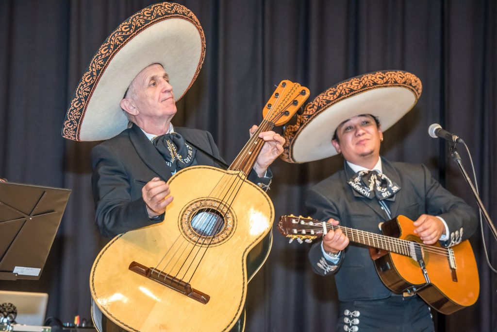 Mariachi del Sol, which, bills itself as Canada's best mariachi band, entertained Mexican workers and local residents during Mexican Appreciation Day at the Sonora Community Centre. (Richard McGuire photo)