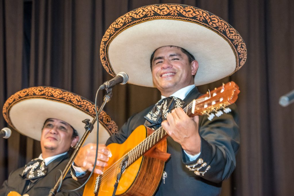 Mariachi del Sol, which, bills itself as Canada's best mariachi band, entertained Mexican workers and local residents during Mexican Appreciation Day at the Sonora Community Centre. (Richard McGuire photo)