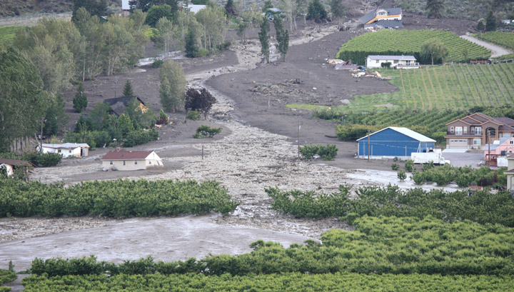 OLIVER MUDSLIDE WIPES OUT FIVE HOMES