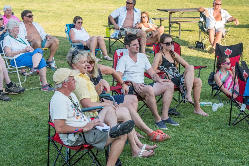 The Naden Band of the Royal Canadian Navy drew the largest audience this year to Osoyoos Music in the Park. Their performance wrapped up this summer's season of free concerts at Gyro Park. (Richard McGuire photo)