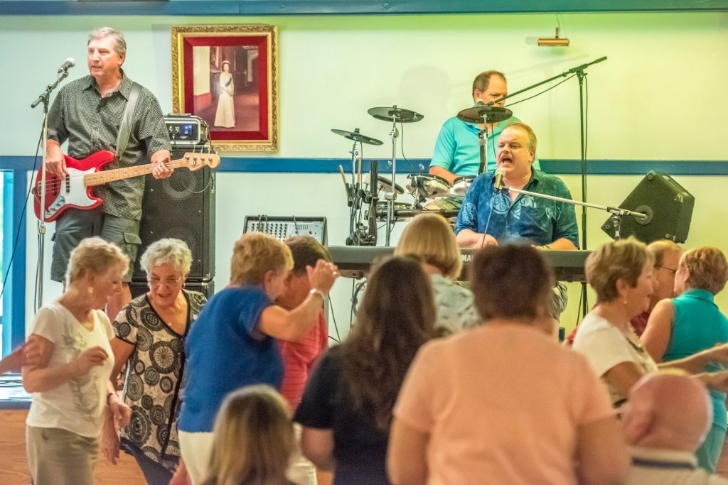 In the final Osoyoos Music in the Park concert of the season, Flashback played vintage rock 'n roll at the Royal Canadian Legion last Friday night. Most of the free concerts have been held at the Gyro Bandshell, but with rain in the forecast, the concert was moved to the Legion. Flashback, from Penticton, had many people up and dancing. (Richard McGuire photo)