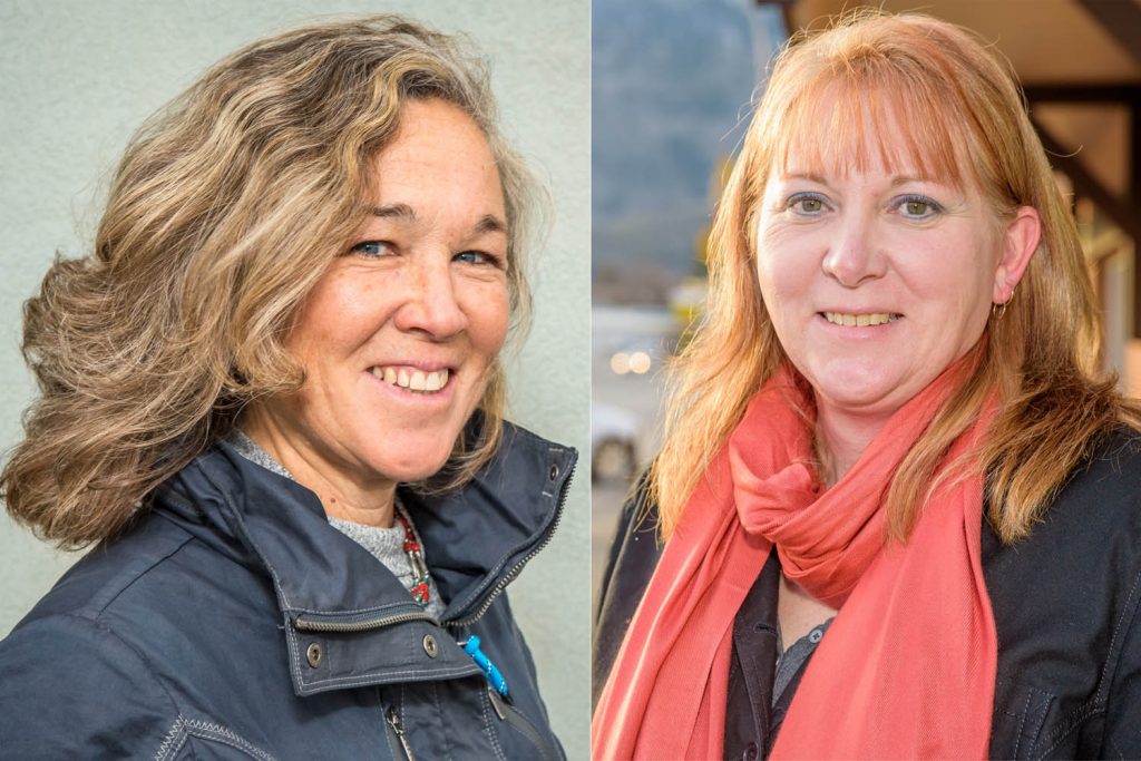 Colleen Ross, of Grand Forks (left) and Brenda Dorosz, of Osoyoos, are seeking the nomination as the NDP candidate for Boundary-Similkameen. The nomination meeting is this Sunday. (Richard McGuire photos)