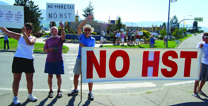 THOSE AGAINST HST TAKE MESSAGE TO STREETS, MLA