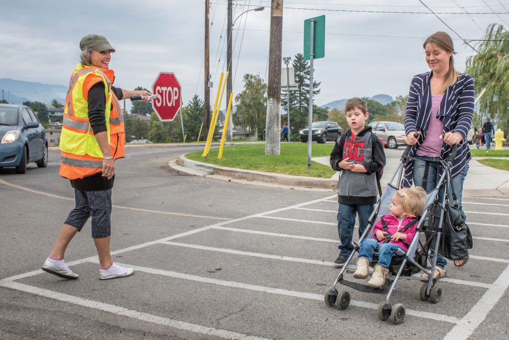 Many parents drop off and pick up children at school while other children travel to school by bus. A four-day school week would reduce busing costs, but could be an issue for parents needing to find childcare for an extra day. (Richard McGuire file photo)