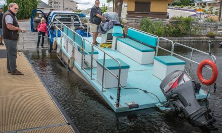 Lower lake level lets OLWQS put testing boat back into the water