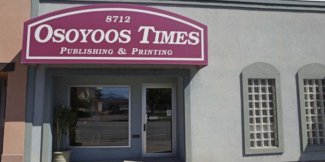 Osoyoos Times office will be closed on Monday for Family Day long weekend