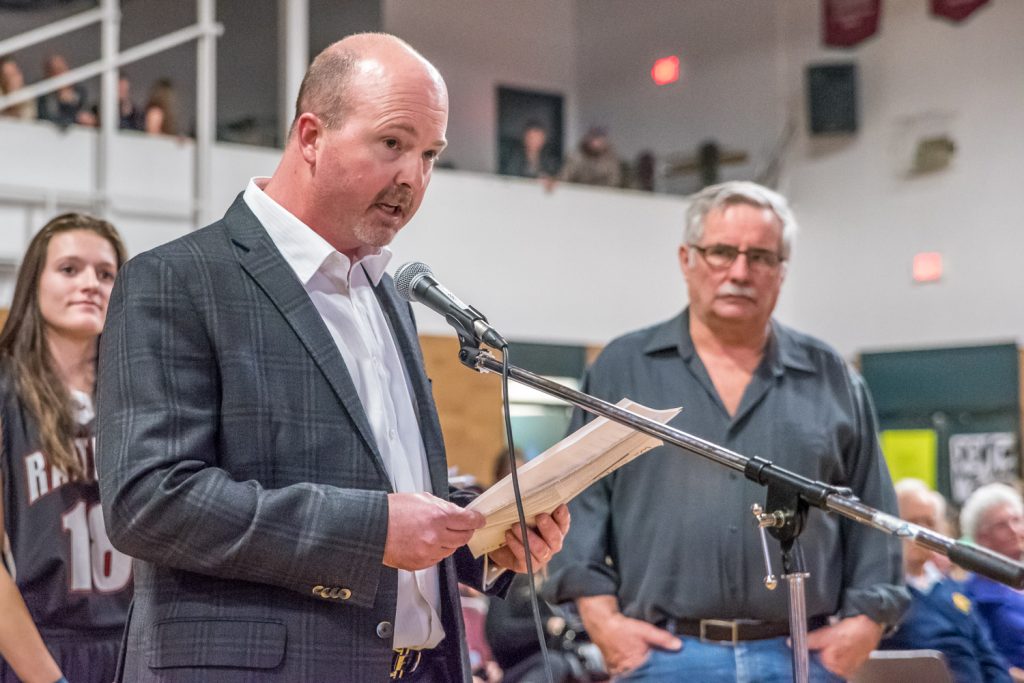 Osoyoos dentist Jason Bartsch argued that closing OSS would make it much harder to attract younger families to the community, and many already here could choose to leave. (Richard McGuire photo)