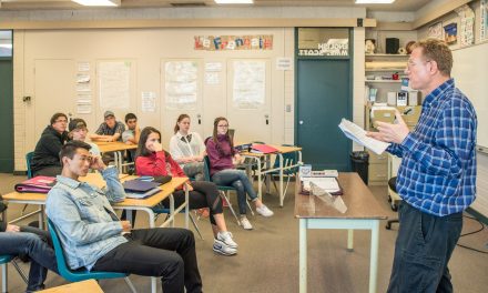 Osoyoos Times reporter speaks to OSS Grade 12 class about newspapers, elections