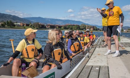 Newbie paddlers try out dragon boats at Osoyoos Lake Paddling Club open house