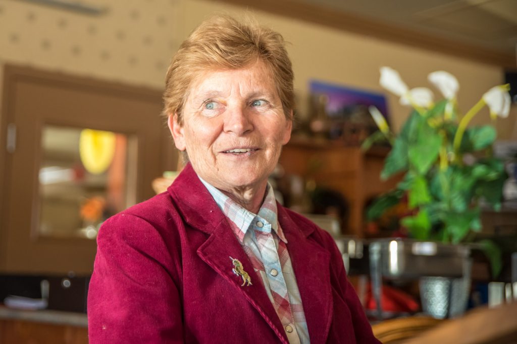 Paddy Head, vice president of the Desert Park Exhibition Society, was guest speaker last week at the Rotary Club of Osoyoos. She spoke about plans for Desert Park as well as her own career as a pioneer female jockey in the 1970s and 1980s. (Richard McGuire photo)
