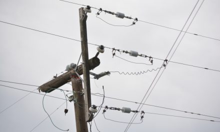 Pole sheared in mystery fire