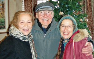 Art Purdon reunited with Anna (left) and "Dolly" (Eloise) Charet in Montreal at the time of the premiere of the documentary Jamais sans nos enfants. (Photo supplied)