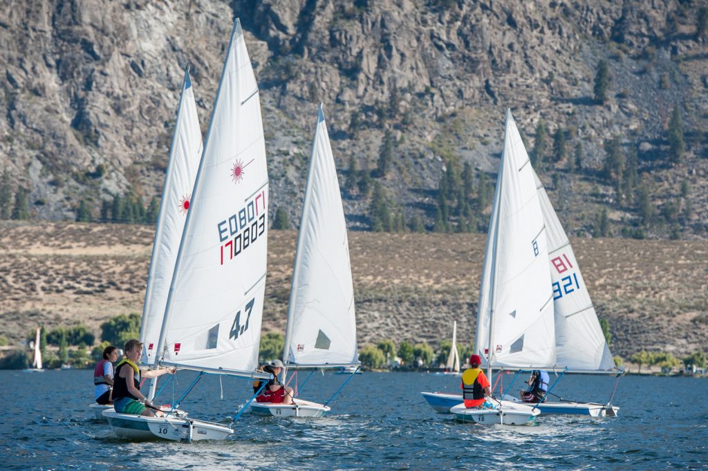 Boats came from near and far to participate in the Lake Osoyoos Sailing Club's Regatta from Friday to Saturday. Sailors came in all ages including many very young. Winds on Friday and Saturday allowed a number of races among the different boat classes. (Richard McGuire photo)